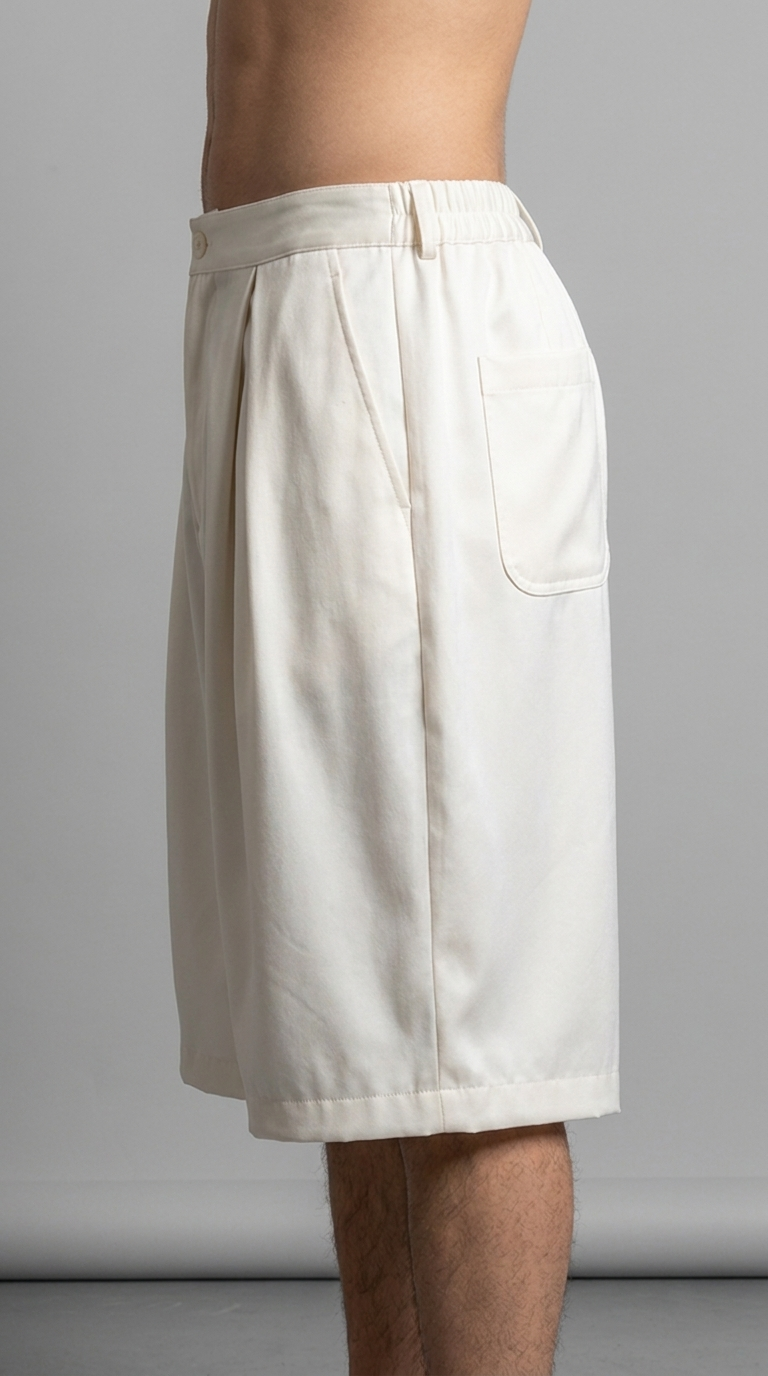 Capri Shorts-לבן