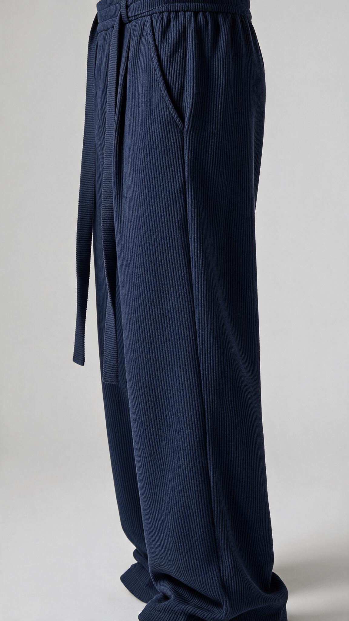 RMP Pleated Pants-כחול נייבי