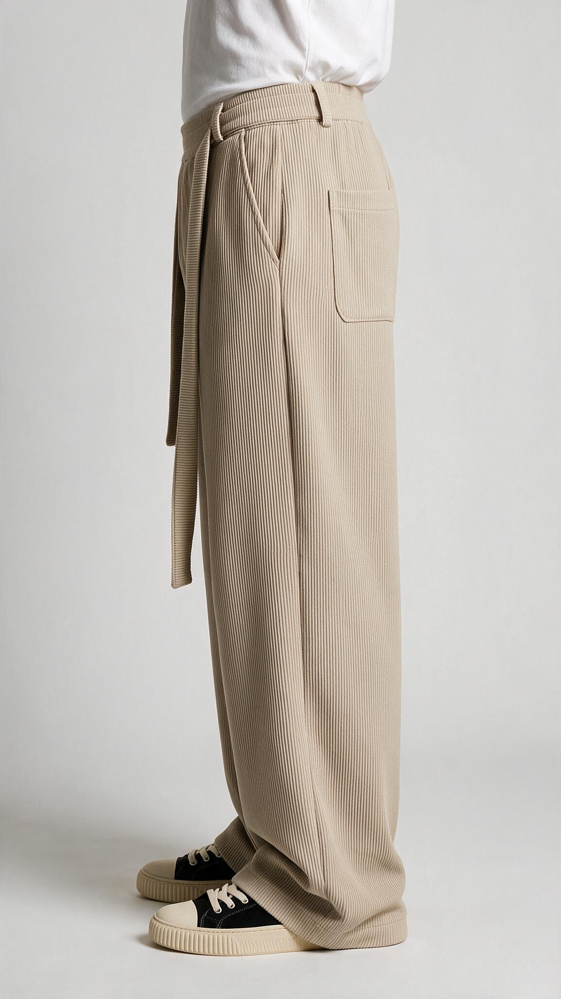 RMP Pleated Pants-בז' חול
