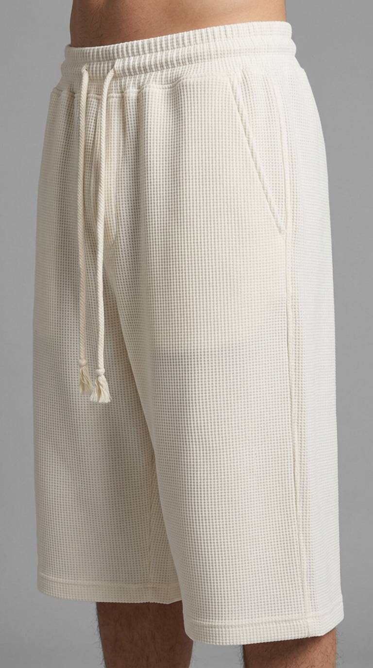 RMP OS Waffle Shorts-שמנת