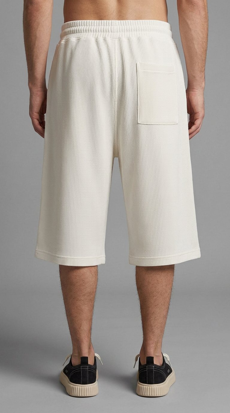 RMP OS Waffle Shorts-שמנת