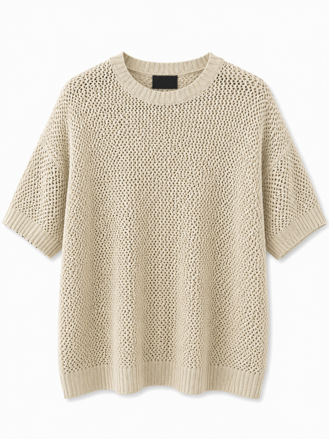 KNITTED MESH SHIRT-'בז