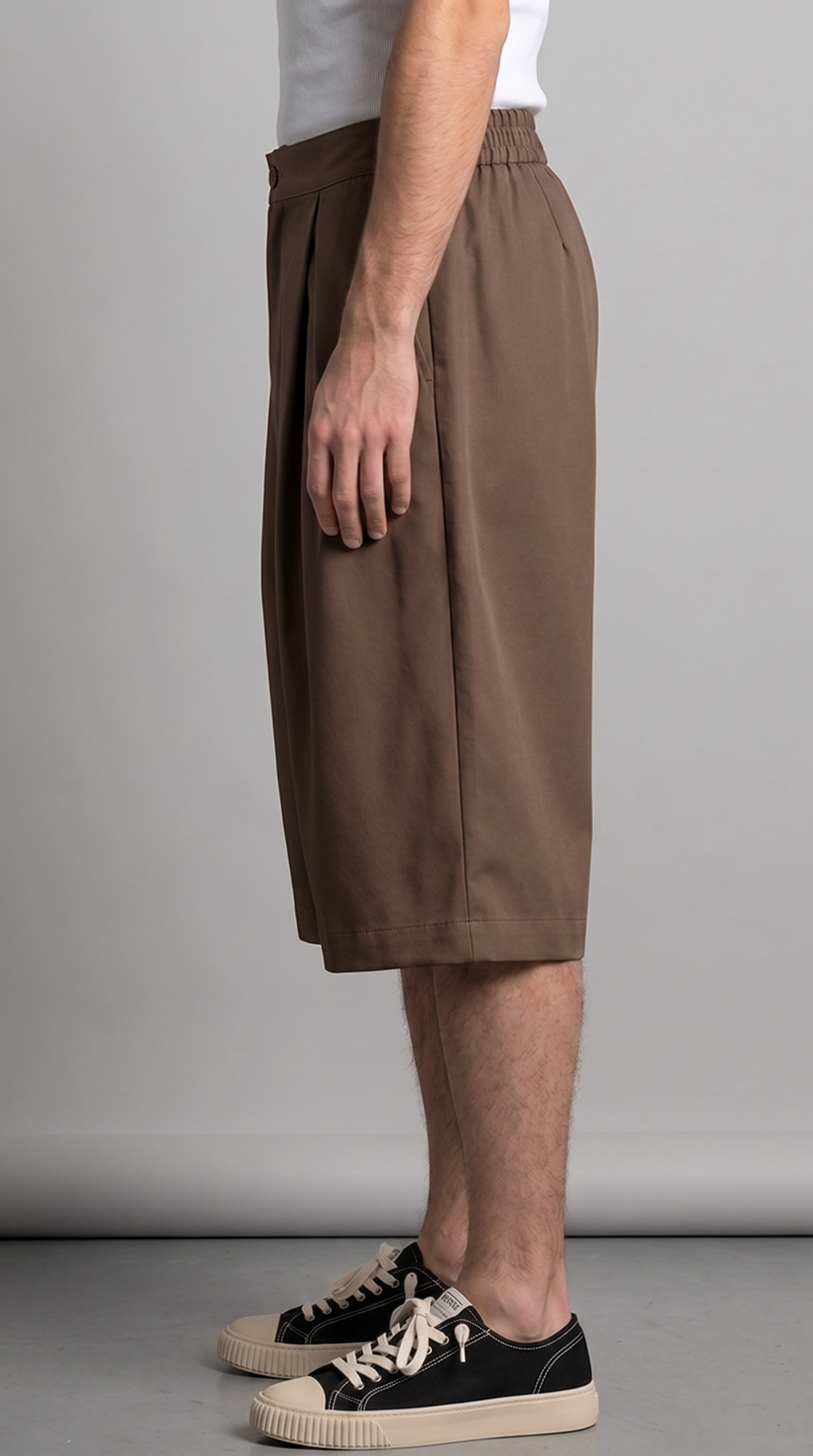 Capri Shorts-חום
