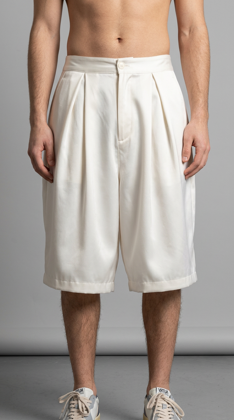 Capri Shorts-לבן