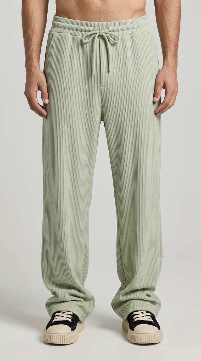 RMP RIB pants-ירוק פיסטוק