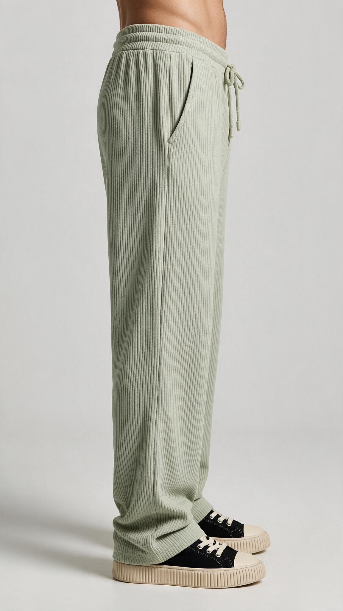 RMP RIB pants-ירוק פיסטוק