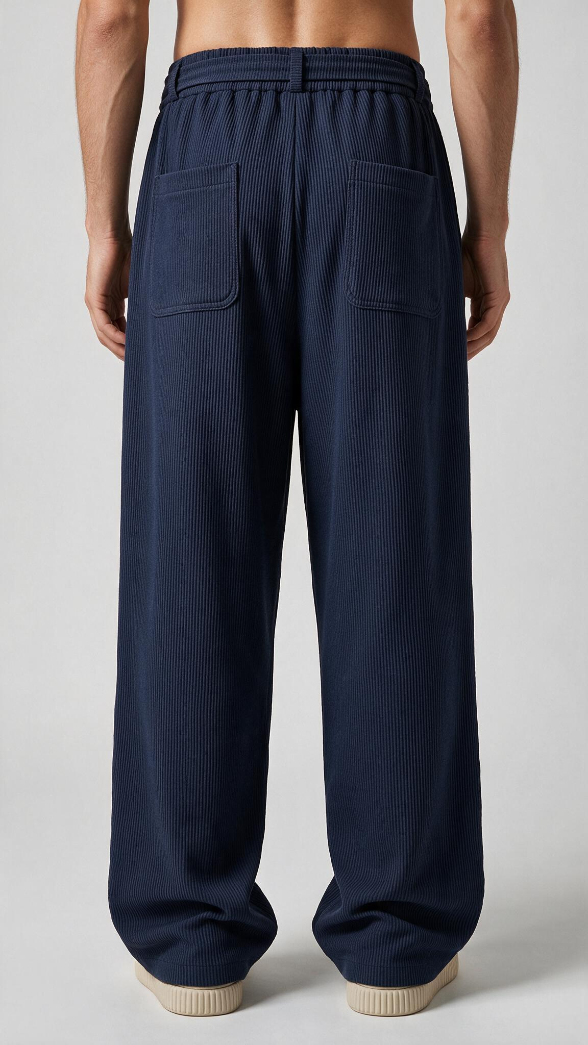 RMP Pleated Pants-כחול נייבי