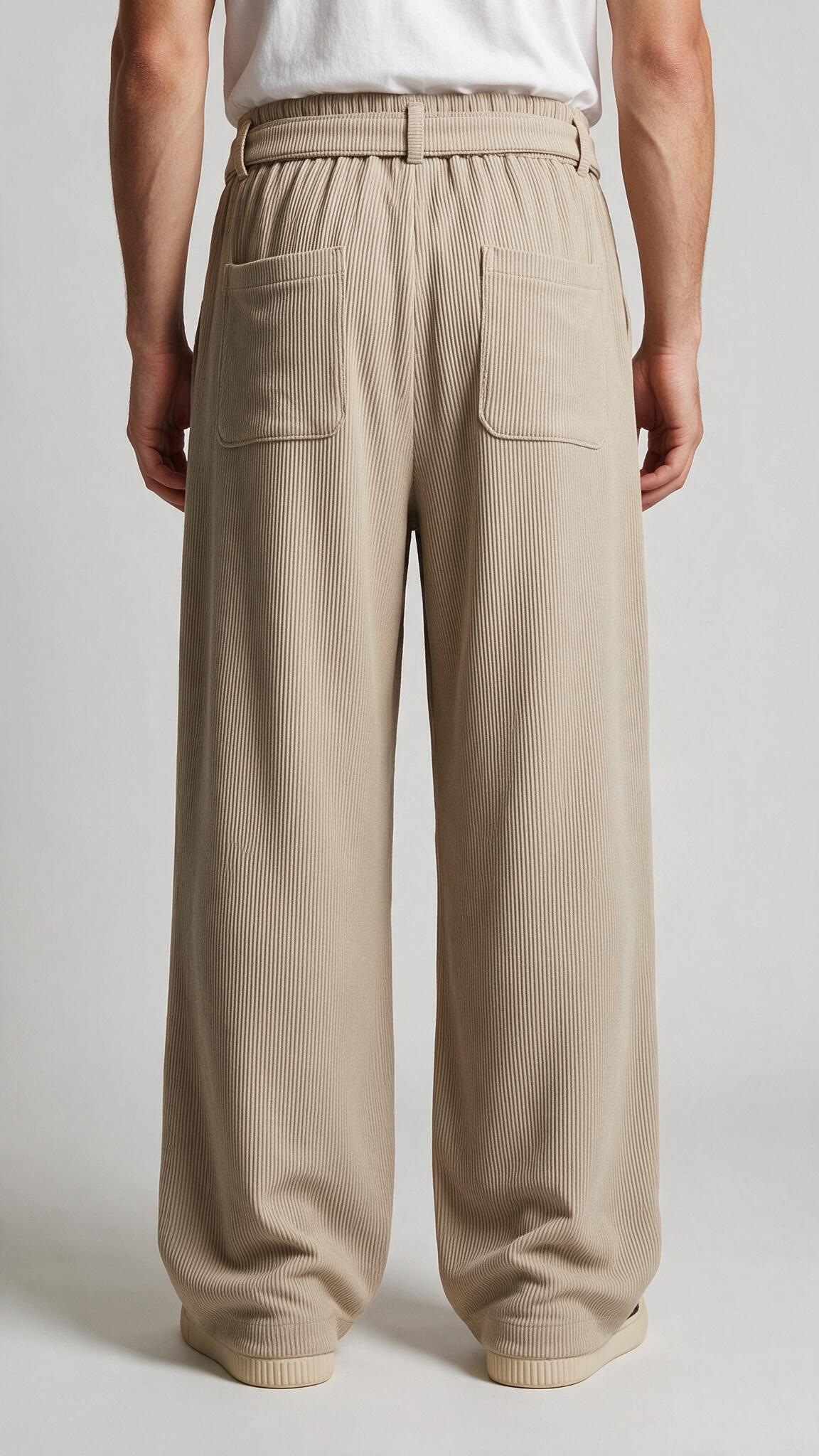 RMP Pleated Pants-בז' חול