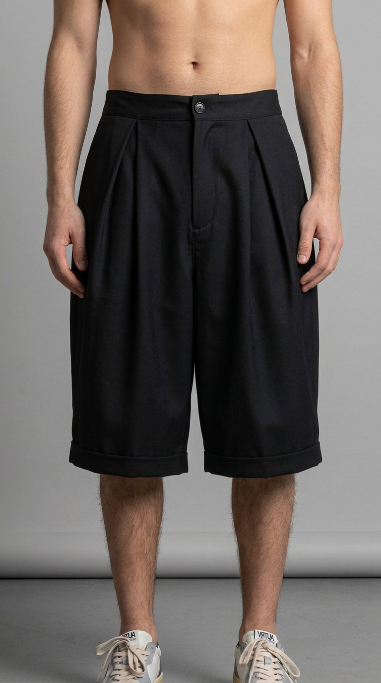 Capri Shorts-שחור